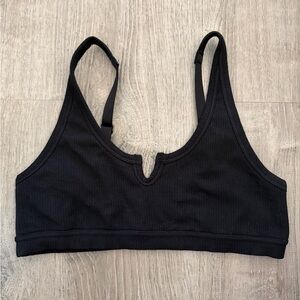 Aerie Cotton Rib Bralette Size Large New